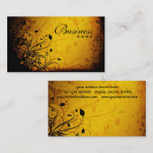 ヴィンテージの花の名刺 名刺 (正面/裏面)