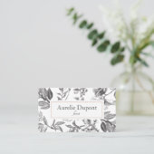 ヴィンテージの花の名刺 名刺 (スタンド正面)