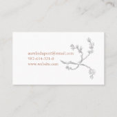 ヴィンテージの花の名刺 名刺 (裏面)