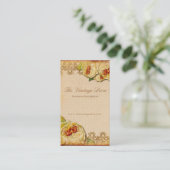 ヴィンテージの花の名刺 名刺 (スタンド正面)