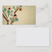 ヴィンテージの花の名刺 名刺 (正面/裏面)