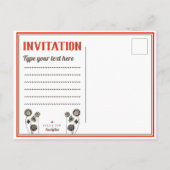 ヴィンテージの花の名前をカスタマイズ フラワーバースデー インビテーションポストカード (裏面)