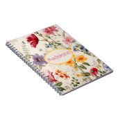 ヴィンテージの花の名前 ノートブック (右側)