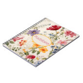 ヴィンテージの花の名前 ノートブック (左側)