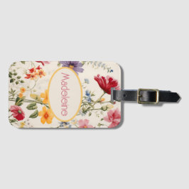 ヴィンテージの花の名前 ラゲッジタグ