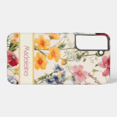 ヴィンテージの花の名前 SAMSUNG GALAXYケース (裏面横)