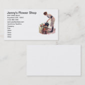 ヴィンテージの花の園芸植物の心配の造園 名刺 (正面/裏面)