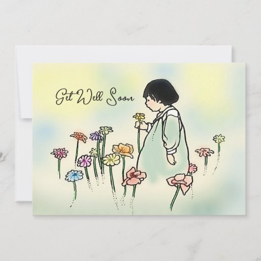 ヴィンテージの花の子は良いカードを取得 カード (正面)