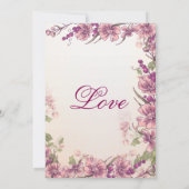 ヴィンテージの花の庭園の結婚式の招待状 招待状 (裏面)