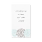 ヴィンテージの花の柔らかい中立美容師カード