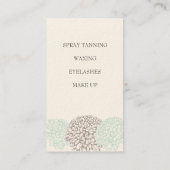 ヴィンテージの花の柔らかい中立美容師カード 名刺 (裏面)