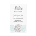 ヴィンテージの花の柔らかい中立美容師カード
