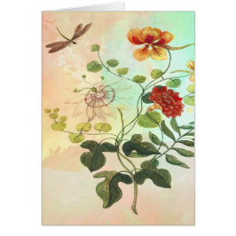 ヴィンテージの花の植物のイラストレーションによっては芸術が開花します