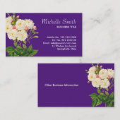 ヴィンテージの花の植物のプリントの庭師の花屋 名刺 (正面/裏面)