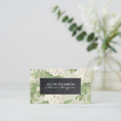 ヴィンテージの花の植物の名刺 名刺 (スタンド正面)