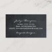 ヴィンテージの花の植物の名刺 名刺 (裏面)