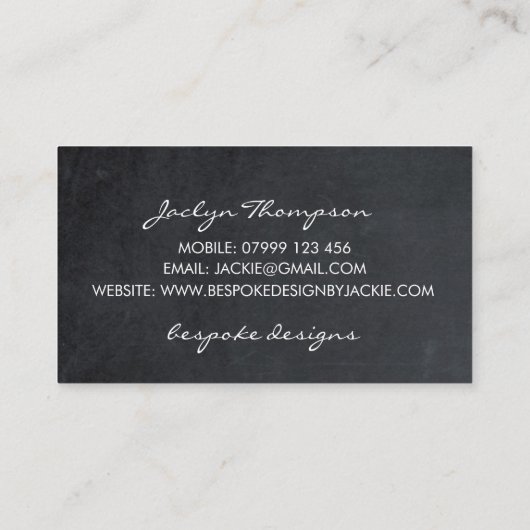 ヴィンテージの花の植物の名刺 名刺 (裏面)