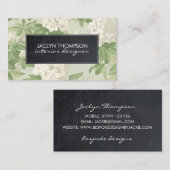 ヴィンテージの花の植物の名刺 名刺 (正面/裏面)