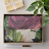 ヴィンテージの花の植物園パターン 薄葉紙 (ギフト)