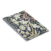 ヴィンテージの花の模様（青） ノートブック (右側)