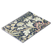 ヴィンテージの花の模様（青） ノートブック (左側)