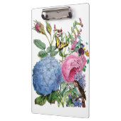 ヴィンテージの花の用箋挟 クリップボード (左)