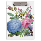 ヴィンテージの花の用箋挟 クリップボード (正面)