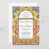 ヴィンテージの花の秋の結婚式の招待状 招待状 (正面/裏面)