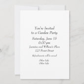 ヴィンテージの花の種はコラージュを分類します 招待状 (裏面)