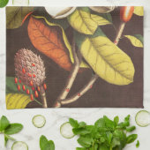 ヴィンテージの花の種付き植物 キッチンタオル (折り畳み)