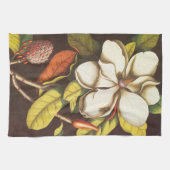 ヴィンテージの花の種付き植物 キッチンタオル (横)