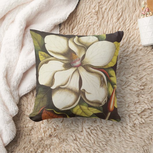 ヴィンテージの花の種付き植物 クッション (ブランケット)