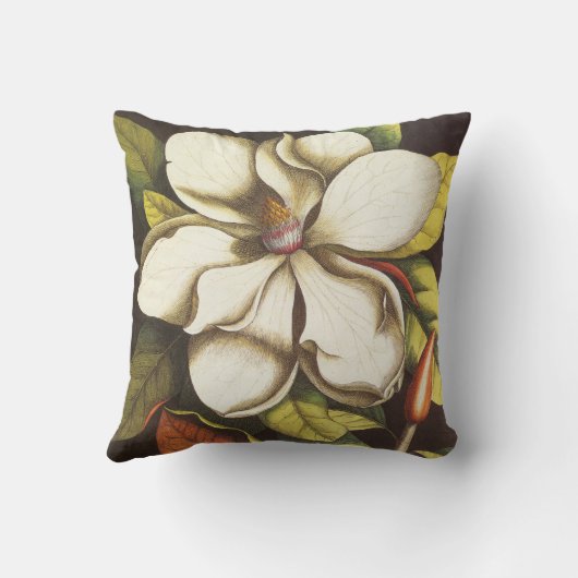 ヴィンテージの花の種付き植物 クッション (裏面)