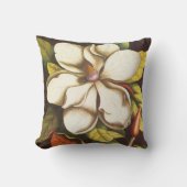 ヴィンテージの花の種付き植物 クッション (正面)