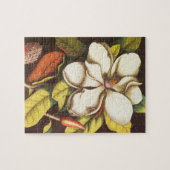 ヴィンテージの花の種付き植物 ジグソーパズル (横)