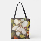 ヴィンテージの花の種付き植物 トートバッグ (裏面)