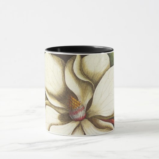 ヴィンテージの花の種付き植物 マグカップ (中央)