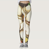 ヴィンテージの花の種付き植物 レギンス (正面)