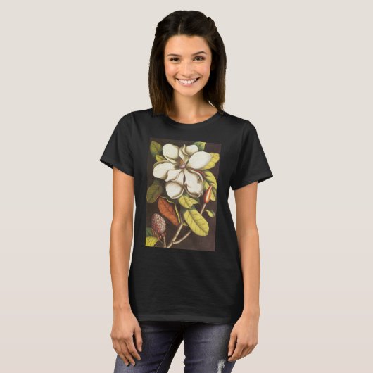 ヴィンテージの花の種付き植物 Tシャツ (正面フル)