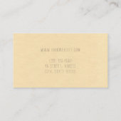 ヴィンテージの花の素朴でモダンなクラフト紙 名刺 (裏面)