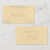 ヴィンテージの花の素朴でモダンなクラフト紙 名刺 (正面/裏面)