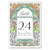 ヴィンテージの花の結婚式のテーブルはIVに番号を付けます(V.3) テーブルナンバー (裏面)