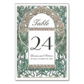 ヴィンテージの花の結婚式のテーブル数I テーブルナンバー (裏面)