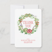 ヴィンテージの花の結婚式のSucculentは|感謝していしています サンキューカード (正面)
