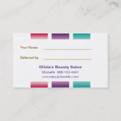 ヴィンテージの花の美容院の紹介カード 紹介カード (裏面)