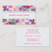 ヴィンテージの花の背景の名刺 名刺 (正面/裏面)