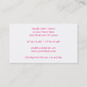 ヴィンテージの花の背景の名刺 名刺 (裏面)