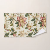 ヴィンテージの花の花のパタ離れーン バスタオルセット (ハンドタオル)