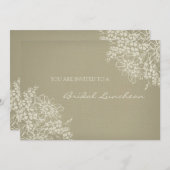ヴィンテージの花の花嫁の昼食の招待状カード 招待状 (正面/裏面)