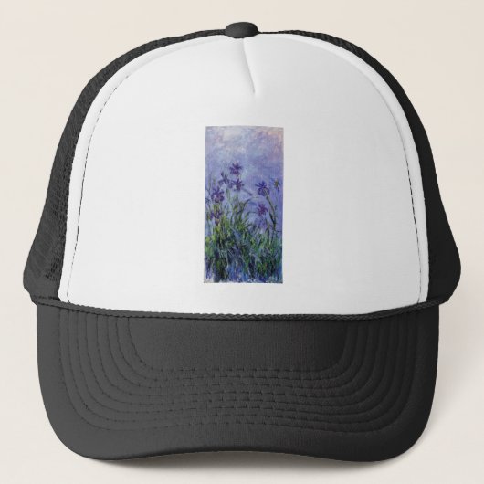 ヴィンテージの花の薄紫アイリス1917 monet. キャップ (正面)